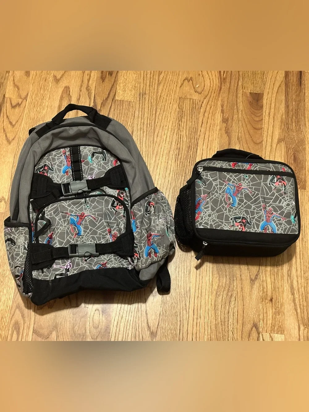 Pottery Barn Kids Spider-man Large Backpack and Cold Pack Lunchbox